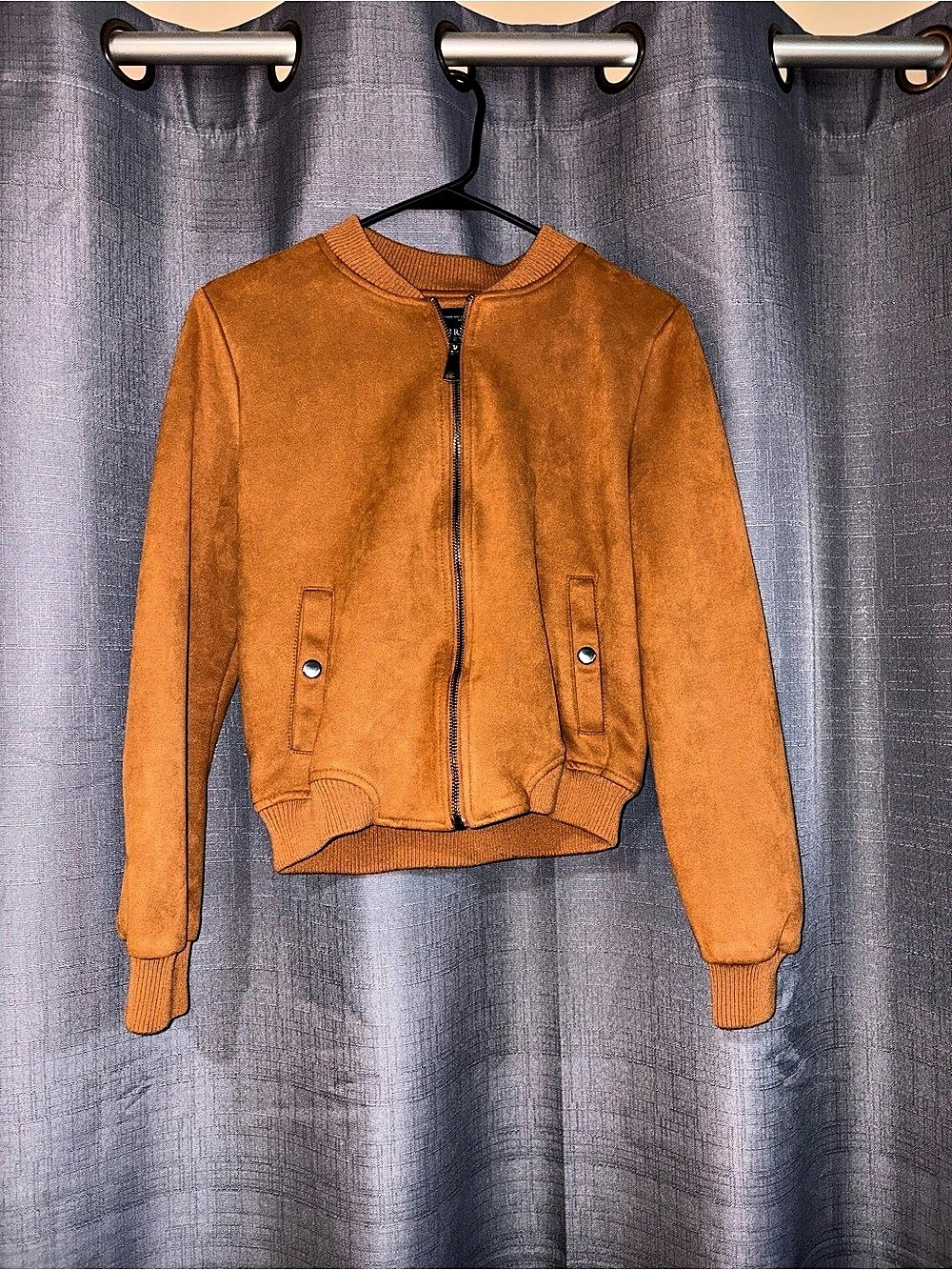 IRIS Women'Small Bomber Jacket in Orange Size Small Like New